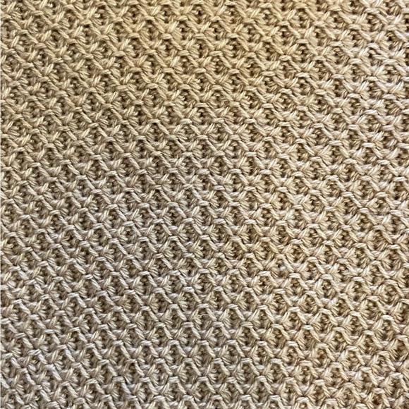 Camel /tan acrylic wool blend shorts sleeved sweater/ vest with cowl nec… - Picture 8 of 9